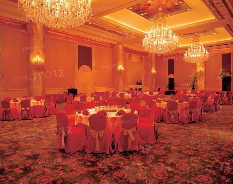 Restaurant de luxe, salle de banquet à Shanghai, Chine