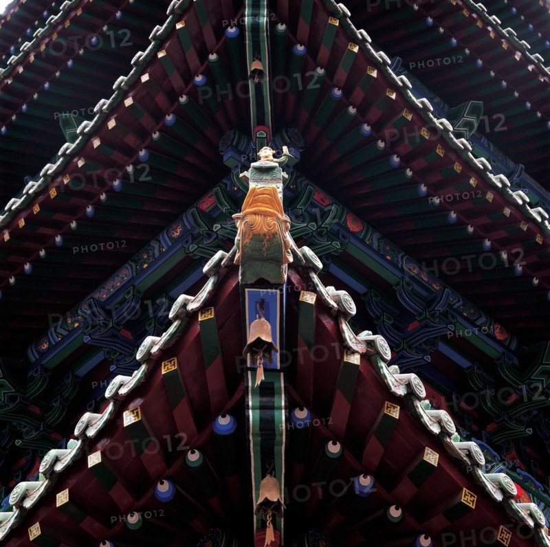 Detail of rooftop, China