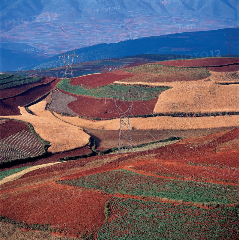 Terre rouge de Dongchuan,  province du Yunnan, Chine