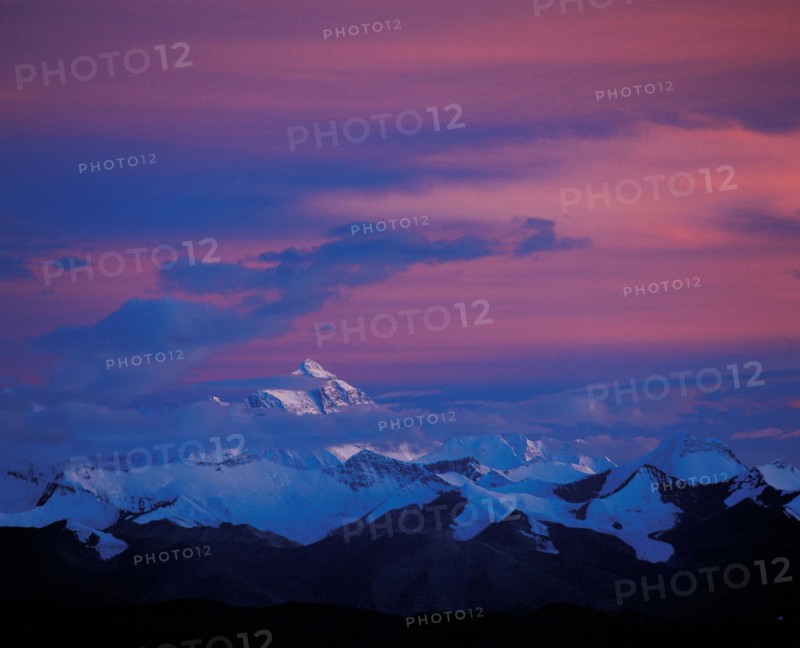 Mont Qomolangma, Tibet, Chine