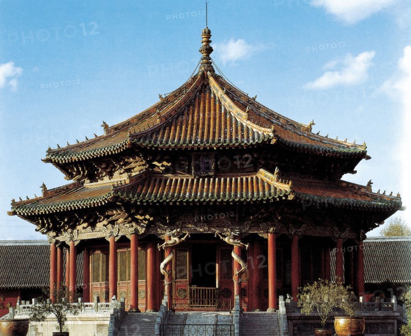 Palais Impérial de Shenyang, Dazheng (salle d'apparat), province du Liaoning, Chine