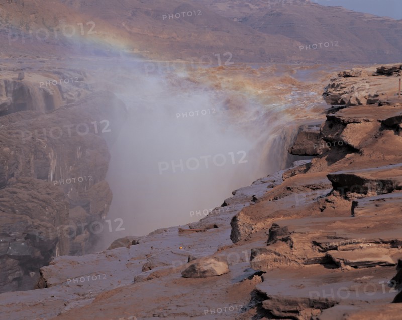 Les chutes d'eau de Hukou, fleuve Huanghe, Chine