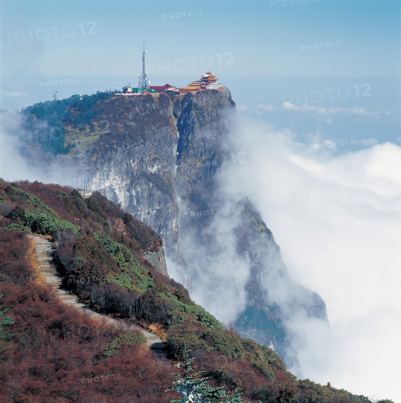 Le temple Wannan du Mont Emei, Chine