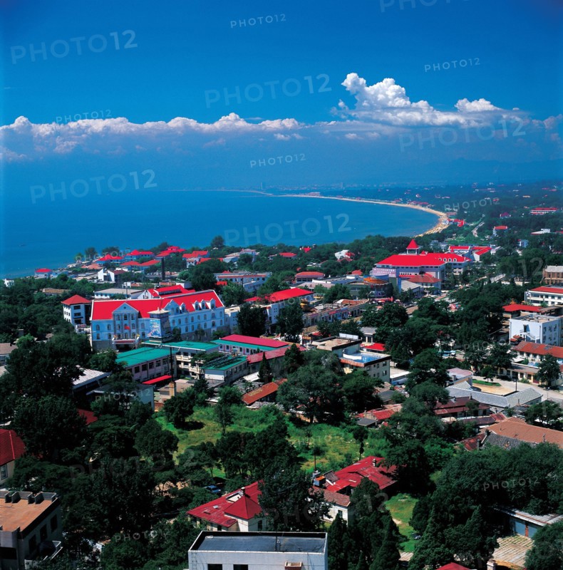 Vue de la station balnéaire de Beidaihe, Chine