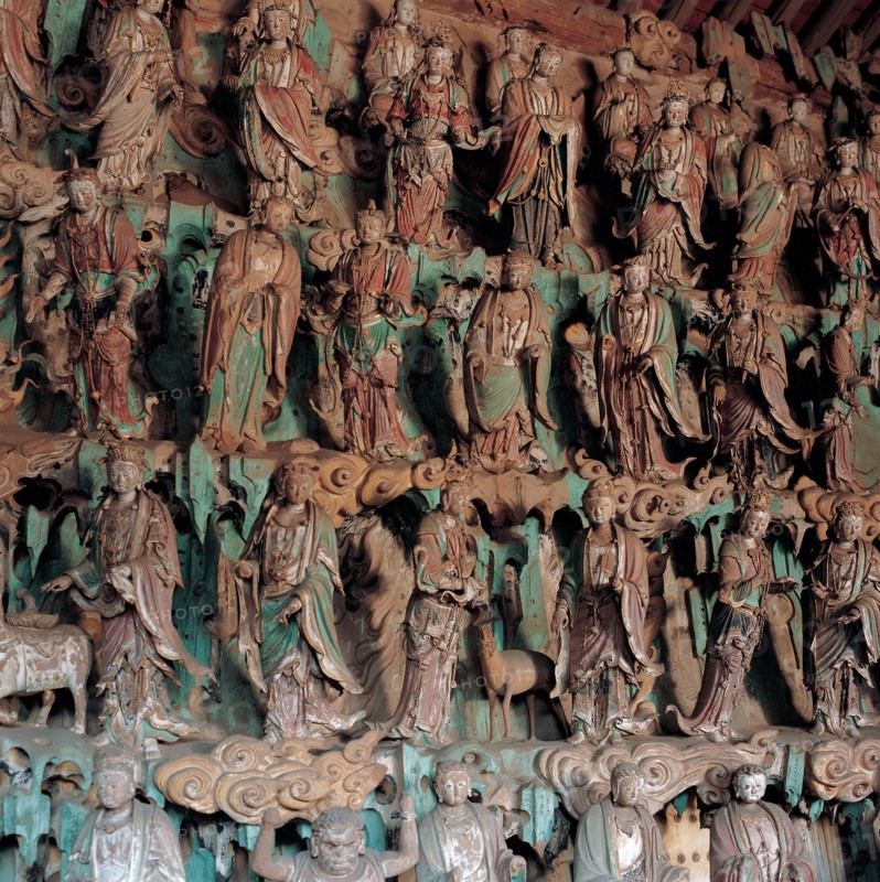 Shaanxi, Pingyao, Shuanglin Temple, Bodhisattva hall, China