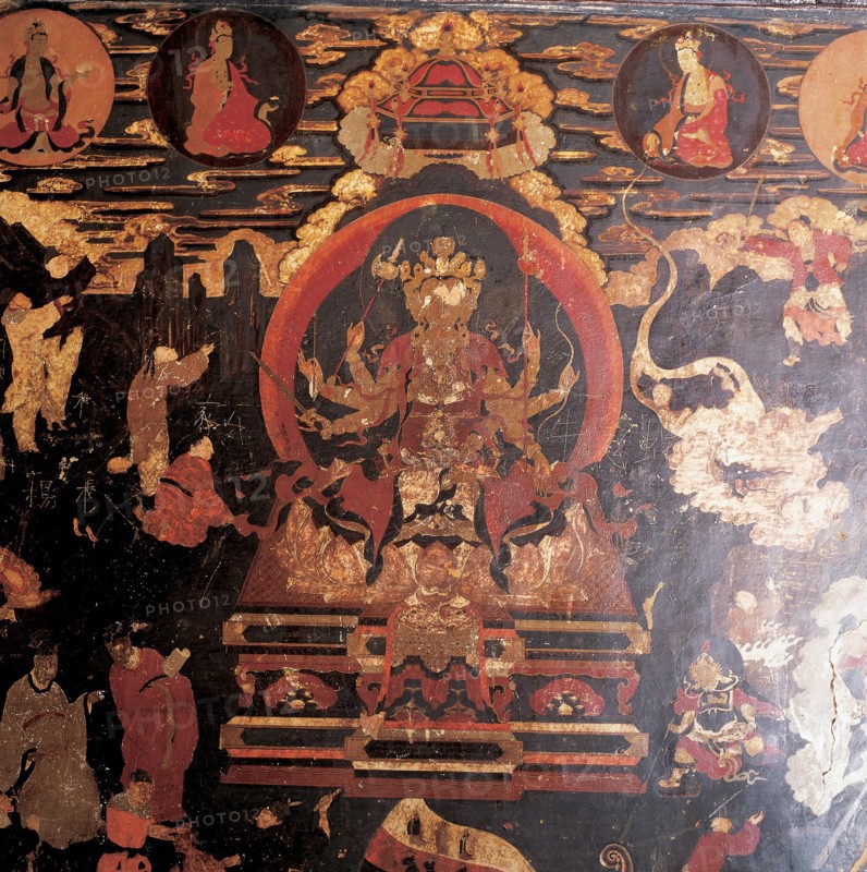 Fresque du Palais de Dabaoji, ville de Lijiang, province du Yunnan, Chine