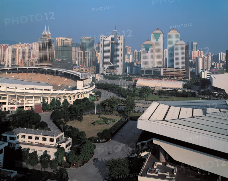 Le stade Tianhe, Chine