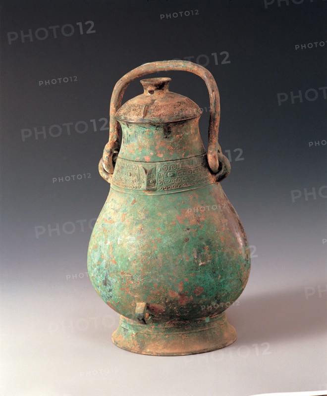 Récipient à vin en bronze Fugui