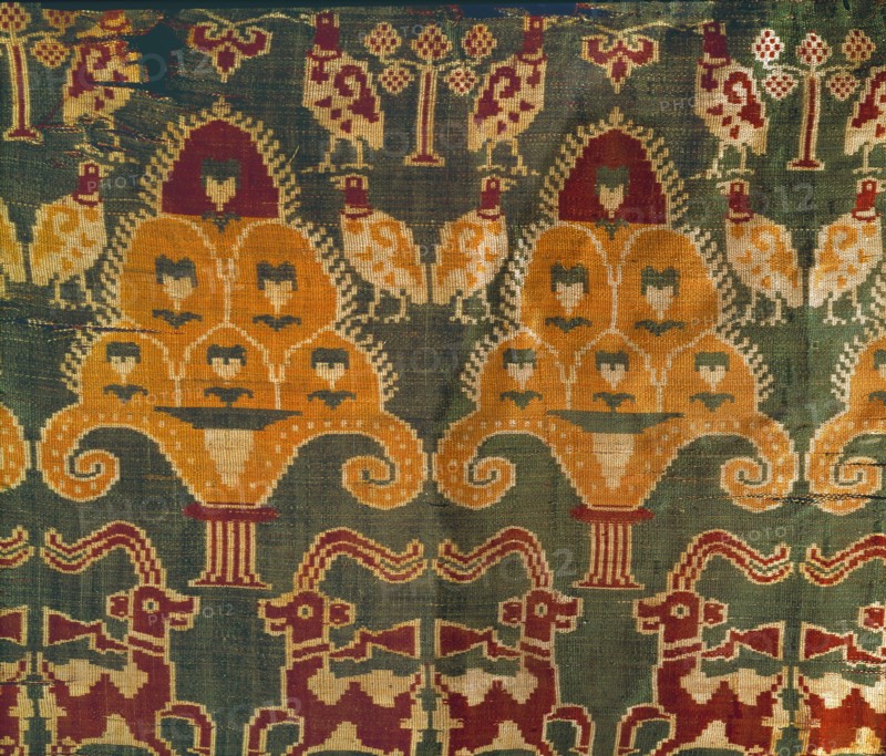 Tissu à motifs ornithologiques, Chine