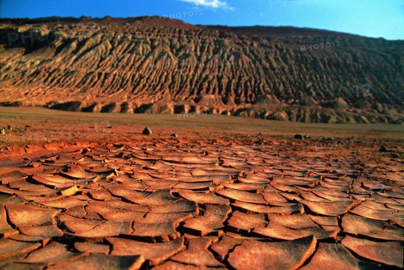 The Flaming Mountains in Sinkiang, China