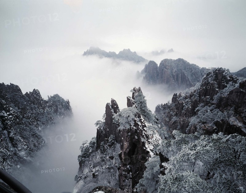 Snowscape of Huangshan mountains