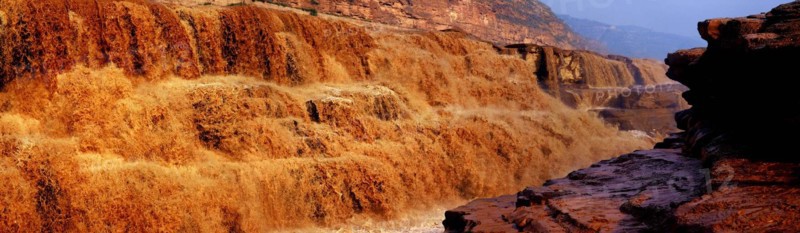 Hukou waterfall of Yellow River,China