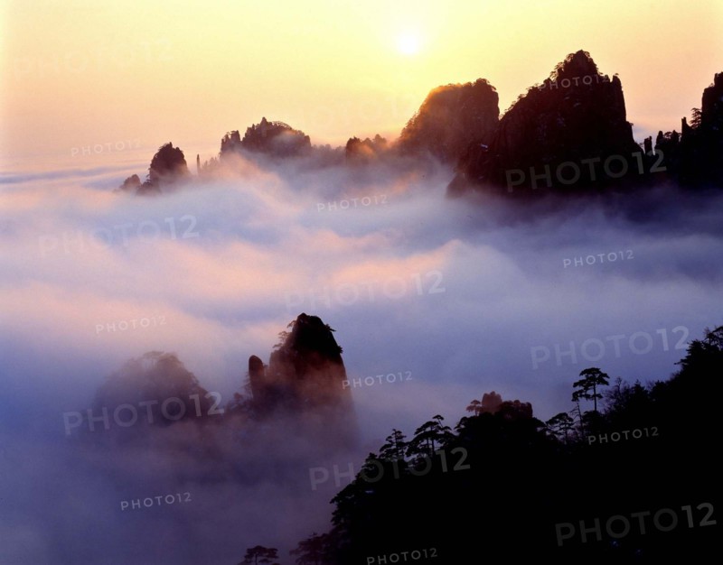 Qingliang platform of Huangshan mountain, Chna