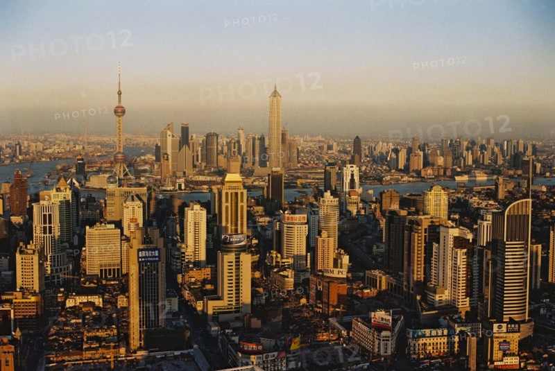 The skyline of Shanghai,China
