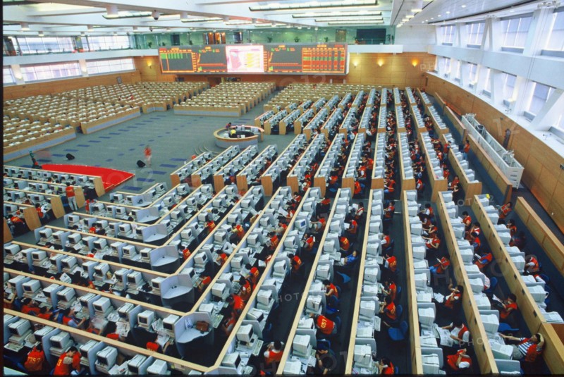Stock market of Shanghai,China