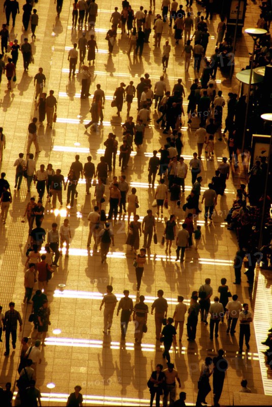 People walking on the Nanjing Road of Shanghai,China
