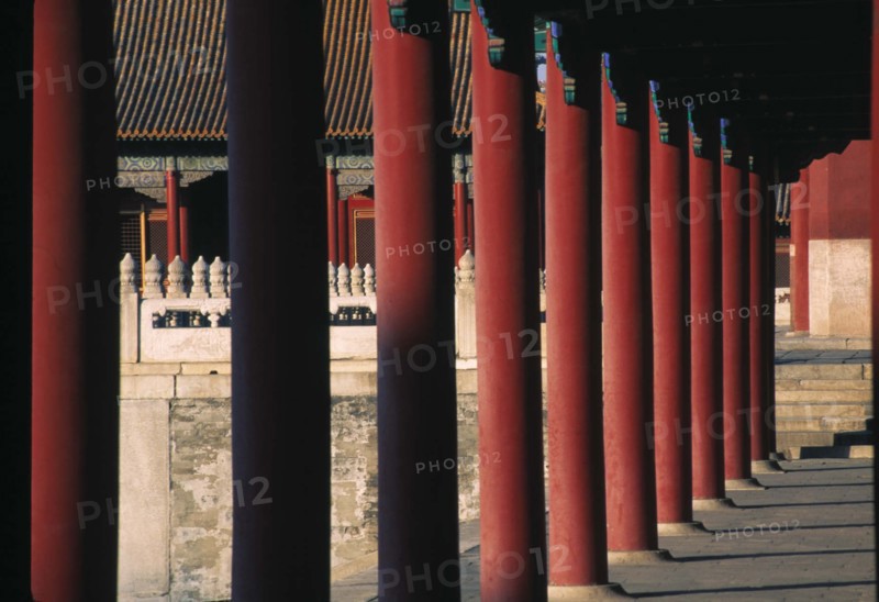 The red columns of the Forbidden City,Beijing,China