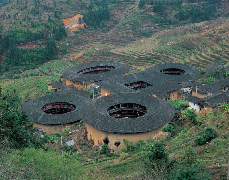 The Hakka Roundhouses in Yongding,Fujian Province,China