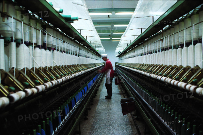 A woman working in a factory of textile industry in China