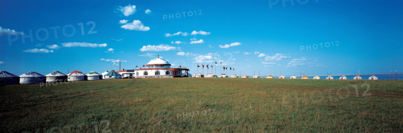 igloos on the meadow of Hulunbeier,Inner Mongolia,China