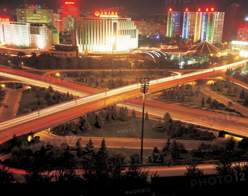The nightscape of Beijing,China