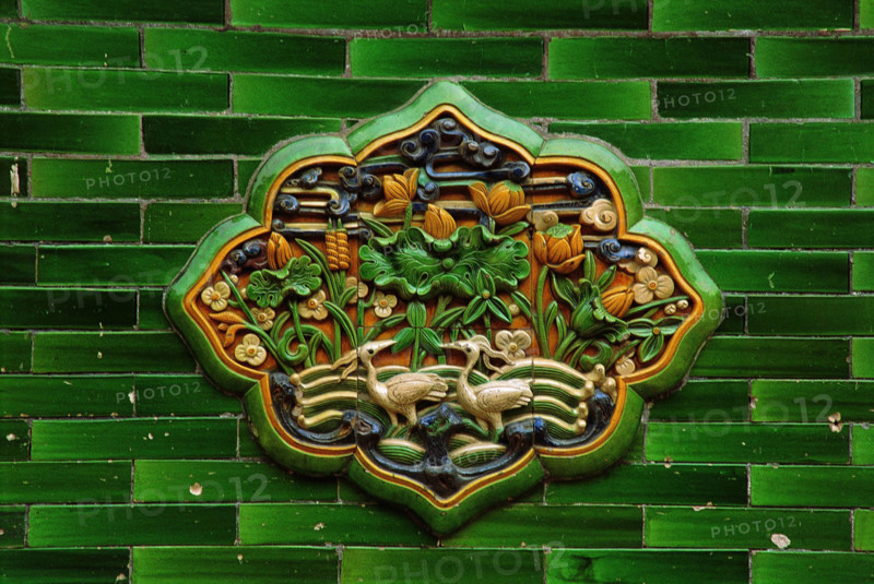 A brick carving of the Forbidden City,Beijing,China