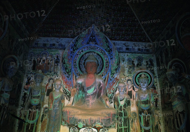 Buddha Statues at Mogao Grottoes,Dunhuang,Gansu Province,China