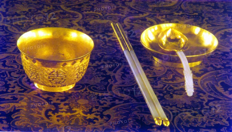 Gold cutlery used by emperors of Qing Dynasty