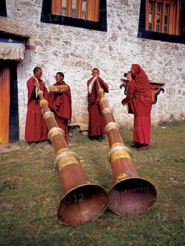 lamas who live in Litang,Sichuan Province,China