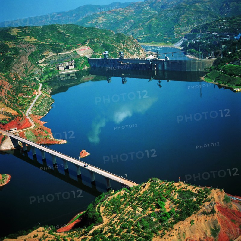 Sanmenxia reservior on Yellow River,Henan,China