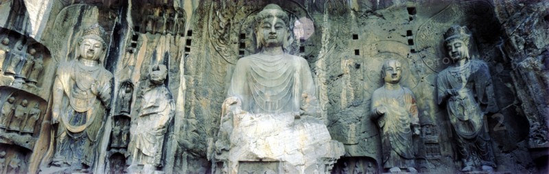Buddha statues in Longmen Grottoes,Henan,China