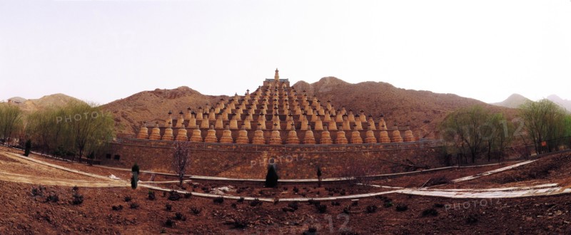 108 Pagodas in Qingtongxia,Ningxia,China