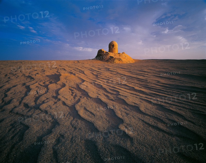 Ruin of pagoda in Miran Ancient City, Ruoqiang, Xinjiang,China