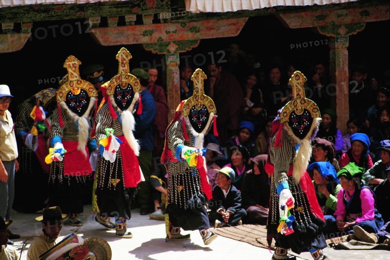 Performance of Tibetan Opera in Drepung Monastery, Tibet, China