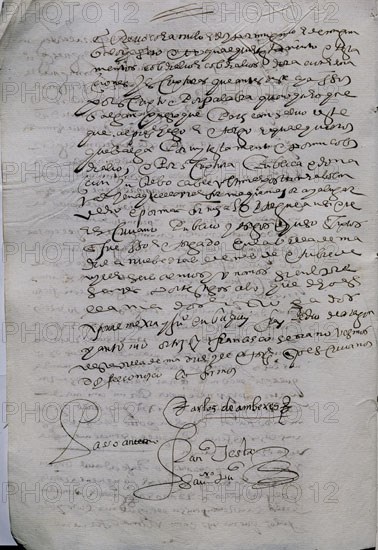 Carlos de Amberes' Will