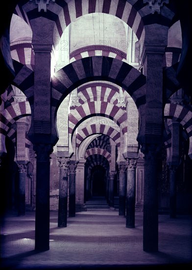 Cordoba's Mosque interior widened by Abderraman I