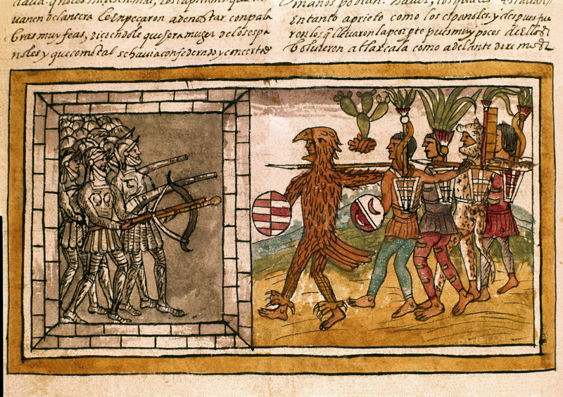 Duran, Spanish and Indians Fighting in Tlaxcala