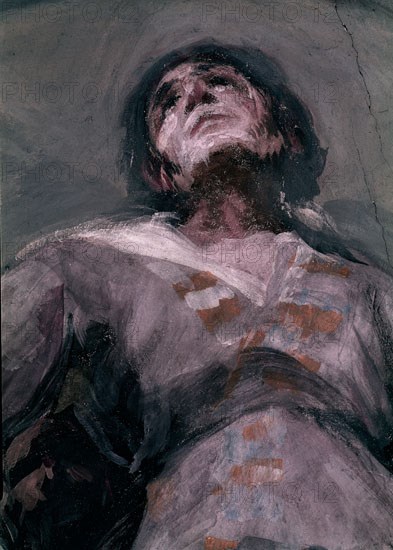 Goya, Detail of the painting of the dome