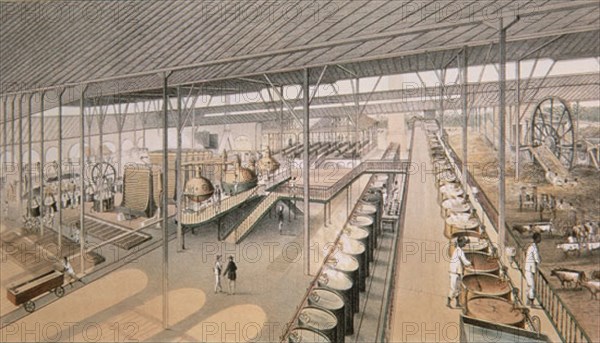 Laplante, Intérieur d'une usine de sucre à la Havane