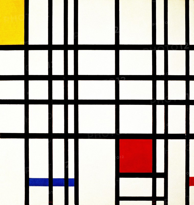 Mondrian, Composition avec jaune, bleu et rouge