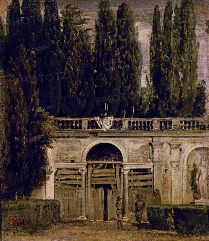 Vélasquez, Vue des jardins de la Villa Médicis à Rome