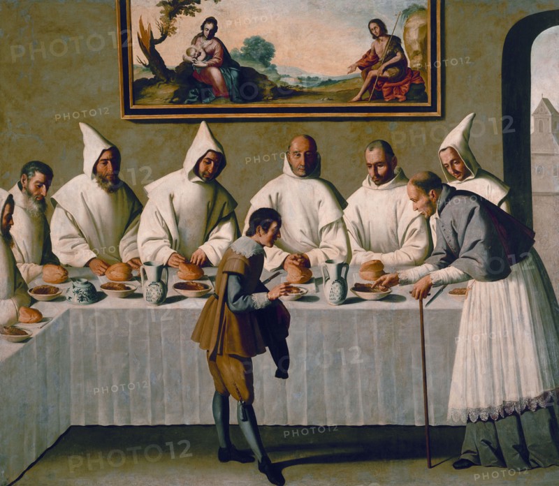 Zurbaran, Saint Hugues au réfectoire des chartreux