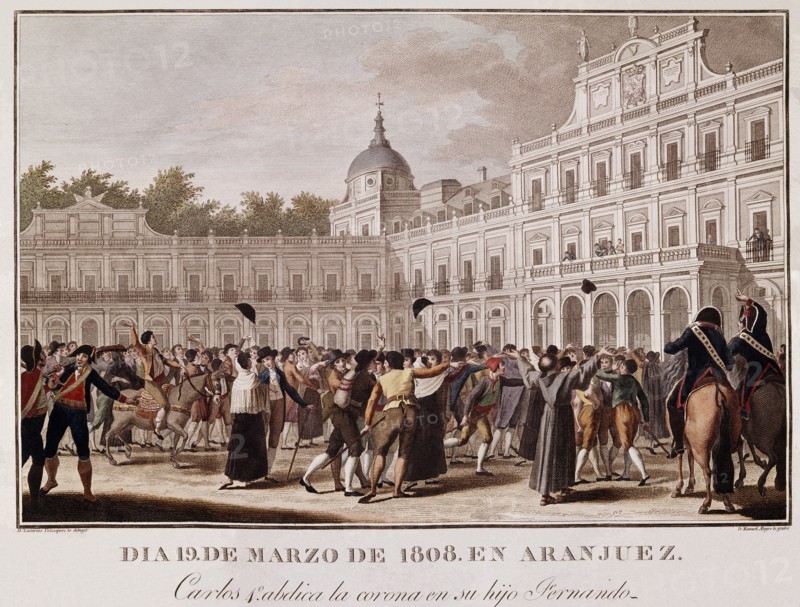 Zacarias Velazquez, Charles IV abdicate in favour of Ferdinand VII