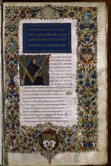 PETRARCA FRANCESCO 1304/74
SONETOS Y CANCIONES-FOLIO 11 R
MADRID, BIBLIOTECA NACIONAL
MADRID

This image is not downloadable. Contact us for the high res.