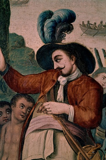 ANONIMO
CONQUISTA DE MEXICO - DETALLE - JUAN DE GRIJALBA - PINTADO EN COBRE A FINALES DEL SIGLO XVIII
MADRID, MUSEO DE AMERICA
MADRID