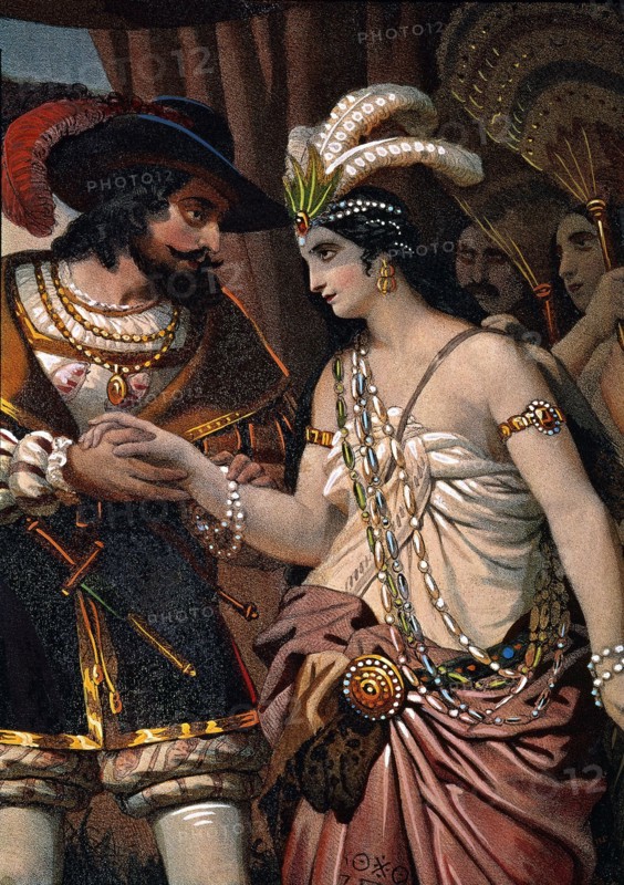 Hernán Cortés and doña Marina