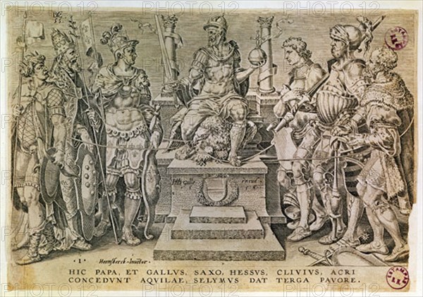 PAZ DE LOS PIRINEOS- 1659- FIRMADO POR LUIS MENENDEZ DE HARO Y EL CARDENAL MAZARINO
SIMANCAS, ARCHIVO
VALLADOLID

This image is not downloadable. Contact us for the high res.