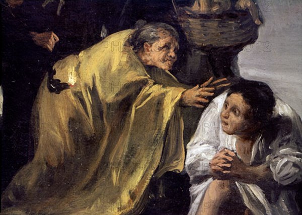 Goya, Scène de sorcières - Détail