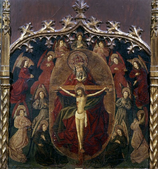 Ingles, The Trinity surrounded by Angels