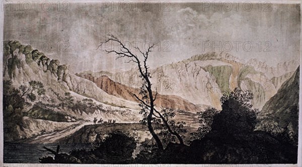 LAMINA-VISTA DE LO MAS ELEVADO DE LA CORDILLERA DE LOS ANDES EN EL  CAMINO DE MENDOZA A SANTIAGO CHI
MADRID, MUSEO NAVAL LAMINAS
MADRID